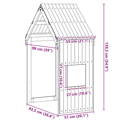 Kids' Bed Roof 55x99x139.5 cm Solid Wood Pine