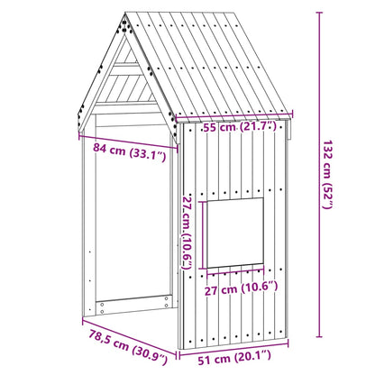 Kids' Bed Roof 55x84x132 cm Solid Wood Pine