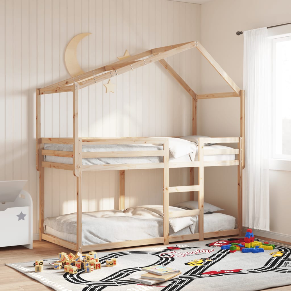 Kids' Bed Roof 213x95.5x144.5 cm Solid Wood Pine