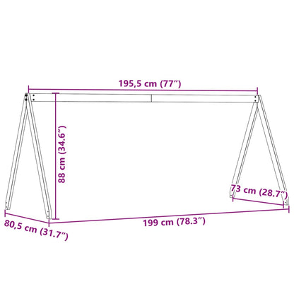 Kids' Bed Roof 199x80.5x88 cm Solid Wood Pine