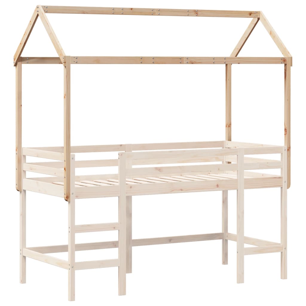 Kids' Bed Roof 217x85.5x154 cm Solid Wood Pine