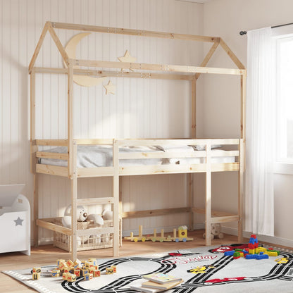 Kids' Bed Roof 217x85.5x154 cm Solid Wood Pine