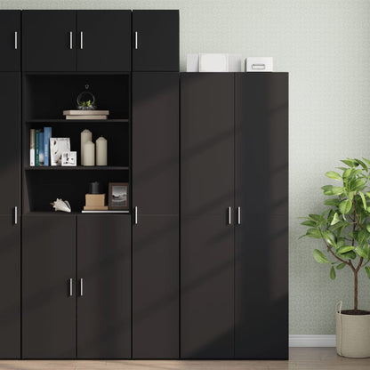 Wall Cabinet Black 30x42.5x40 cm Engineered Wood