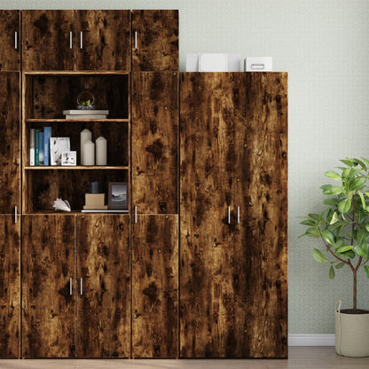 Wall Cabinet Smoked Oak 30x42.5x40 cm Engineered Wood