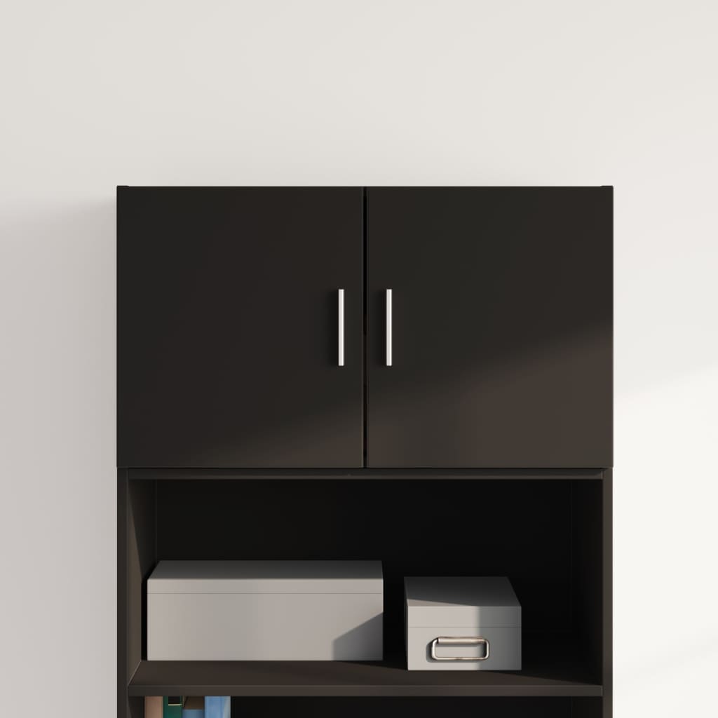 Wall Cabinet Black 70x42.5x40 cm Engineered Wood