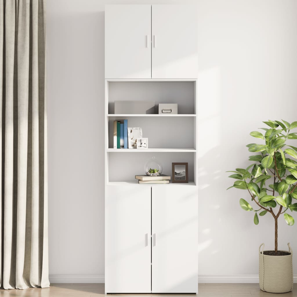 Wall Cabinet White 80x42.5x64 cm Engineered Wood