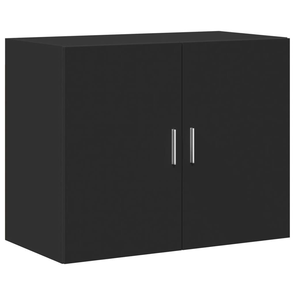 Wall Cabinet Black 80x42.5x64 cm Engineered Wood