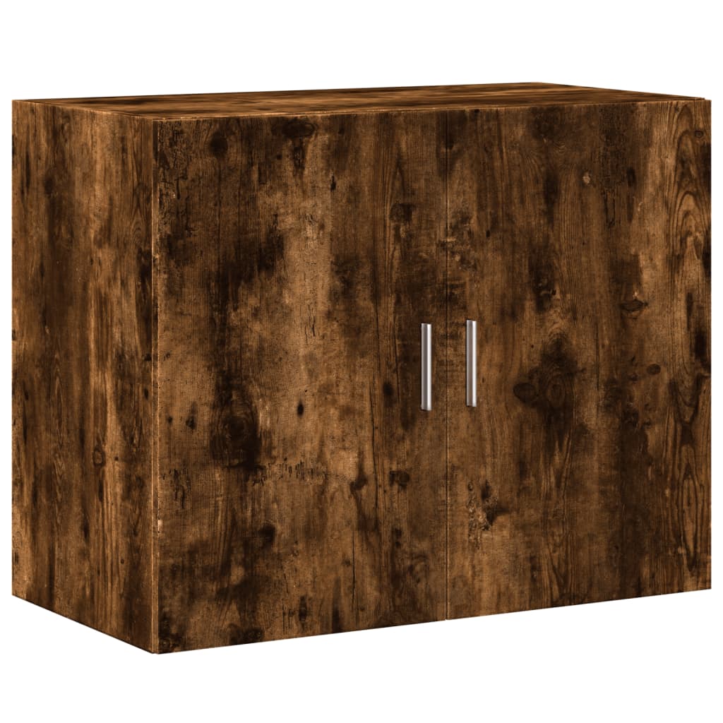 Wall Cabinet Smoked Oak 80x42.5x64 cm Engineered Wood