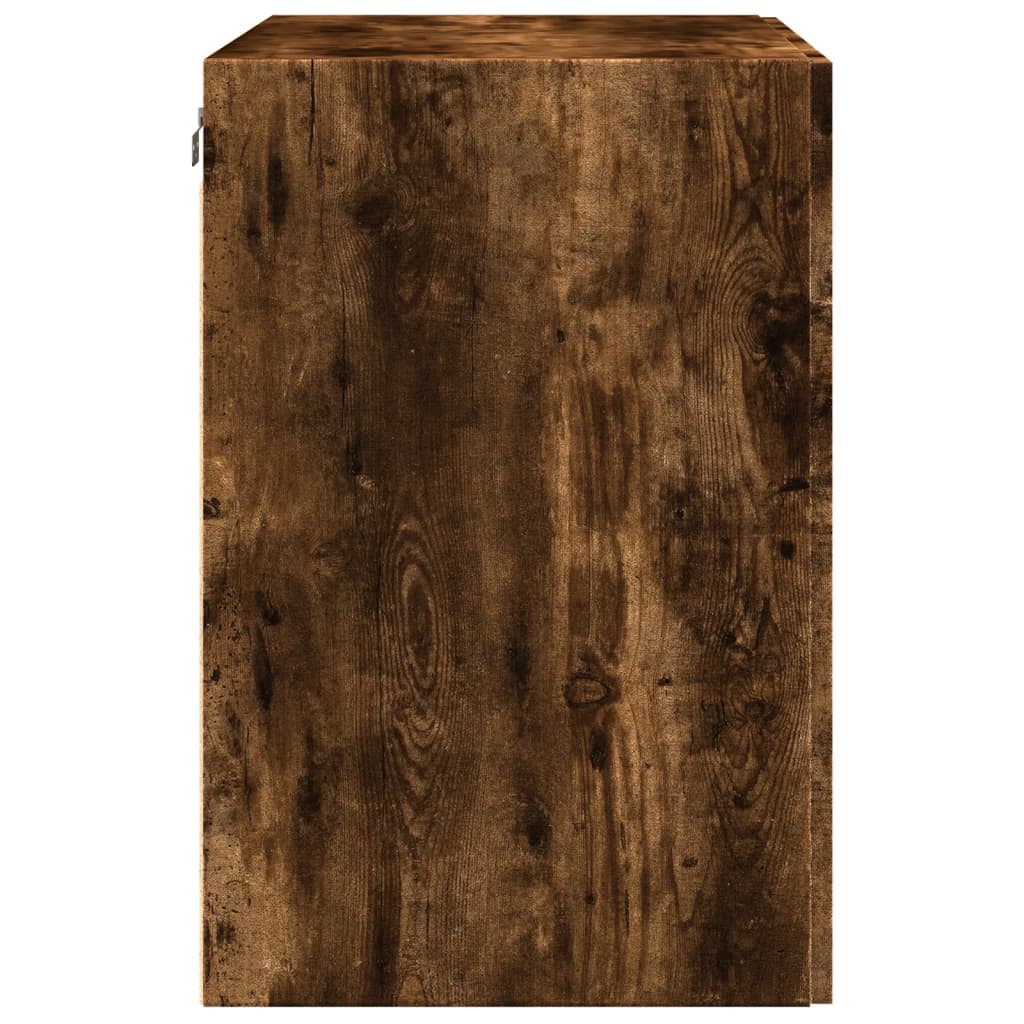 Wall Cabinet Smoked Oak 80x42.5x64 cm Engineered Wood