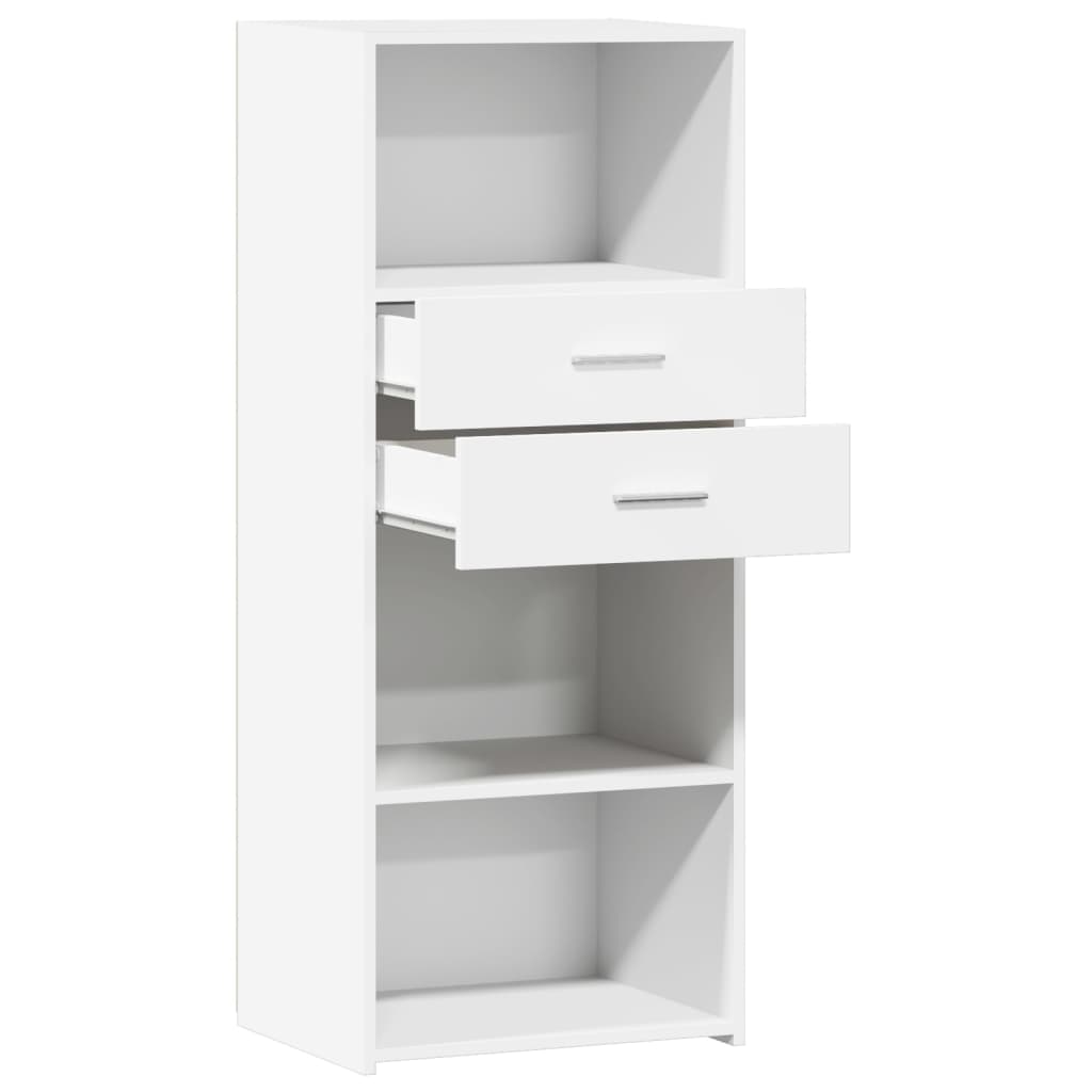 Highboard White 50x42.5x124 cm Engineered Wood