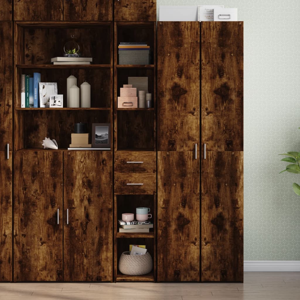 Highboard Smoked Oak 30x42.5x185 cm Engineered Wood