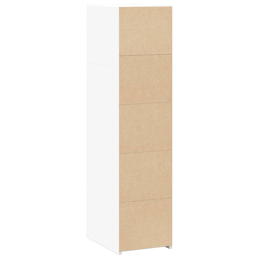 Highboard White 30x41x124 cm Engineered Wood