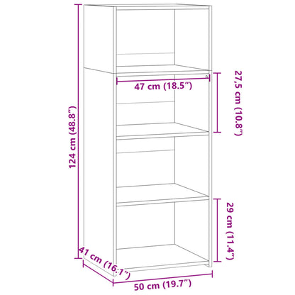 Highboard Smoked Oak 50x41x124 cm Engineered Wood