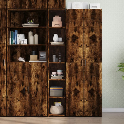 Highboard Smoked Oak 30x41x185 cm Engineered Wood