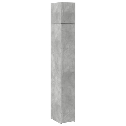 Slim Storage Cabinet Concrete Grey 30x42.5x225 cm Engineered Wood