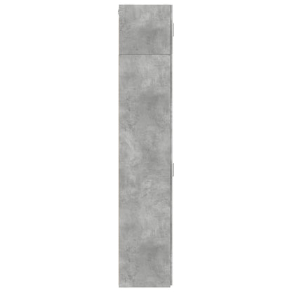 Slim Storage Cabinet Concrete Grey 30x42.5x225 cm Engineered Wood