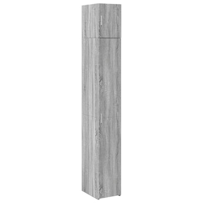 Slim Storage Cabinet Grey Sonoma 30x42.5x225 cm Engineered Wood