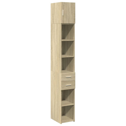 Slim Storage Cabinet Sonoma Oak 30x42.5x225 cm Engineered Wood