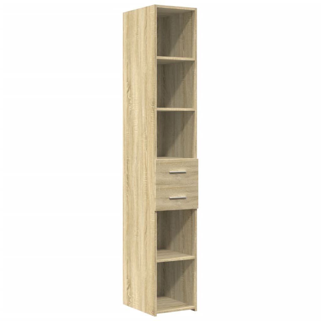 Slim Storage Cabinet Sonoma Oak 30x42.5x225 cm Engineered Wood