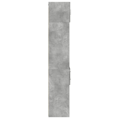 Slim Storage Cabinet Concrete Grey 40x42.5x225 cm Engineered Wood