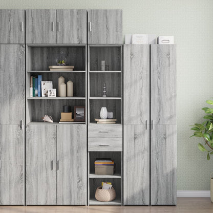 Slim Storage Cabinet Grey Sonoma 40x42.5x225 cm Engineered Wood