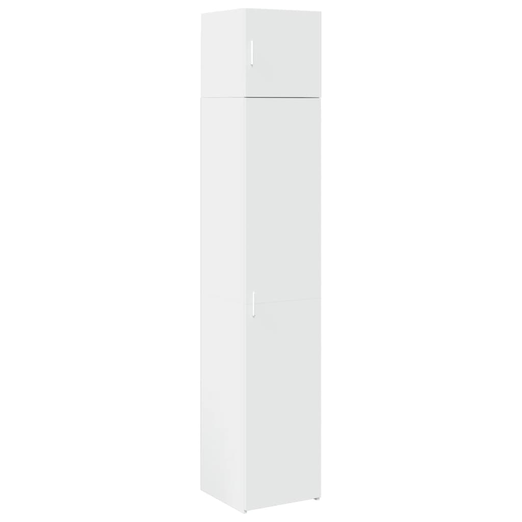 Slim Storage Cabinet White 40x42.5x225 cm Engineered Wood