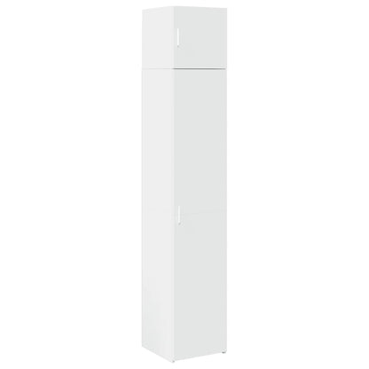 Slim Storage Cabinet White 40x42.5x225 cm Engineered Wood