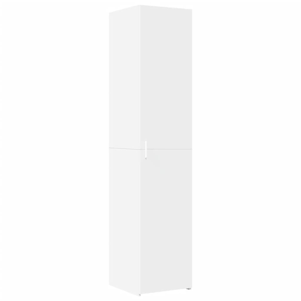 Slim Storage Cabinet White 40x42.5x225 cm Engineered Wood