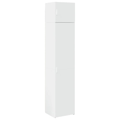 Slim Storage Cabinet White 45x42.5x225 cm Engineered Wood