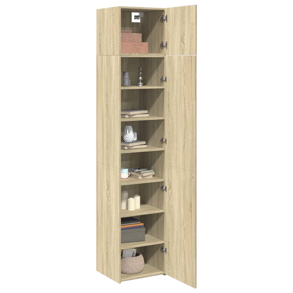 Slim Storage Cabinet Sonoma Oak 45x42.5x225 cm Engineered Wood