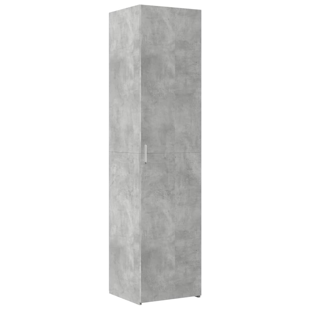 Slim Storage Cabinet Concrete Grey 45x42.5x225 cm Engineered Wood