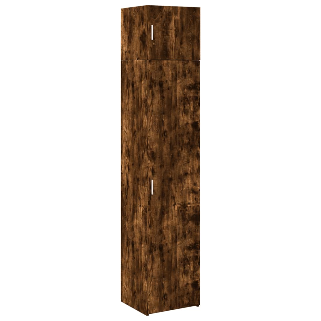 Slim Storage Cabinet Smoked Oak 45x42.5x225 cm Engineered Wood