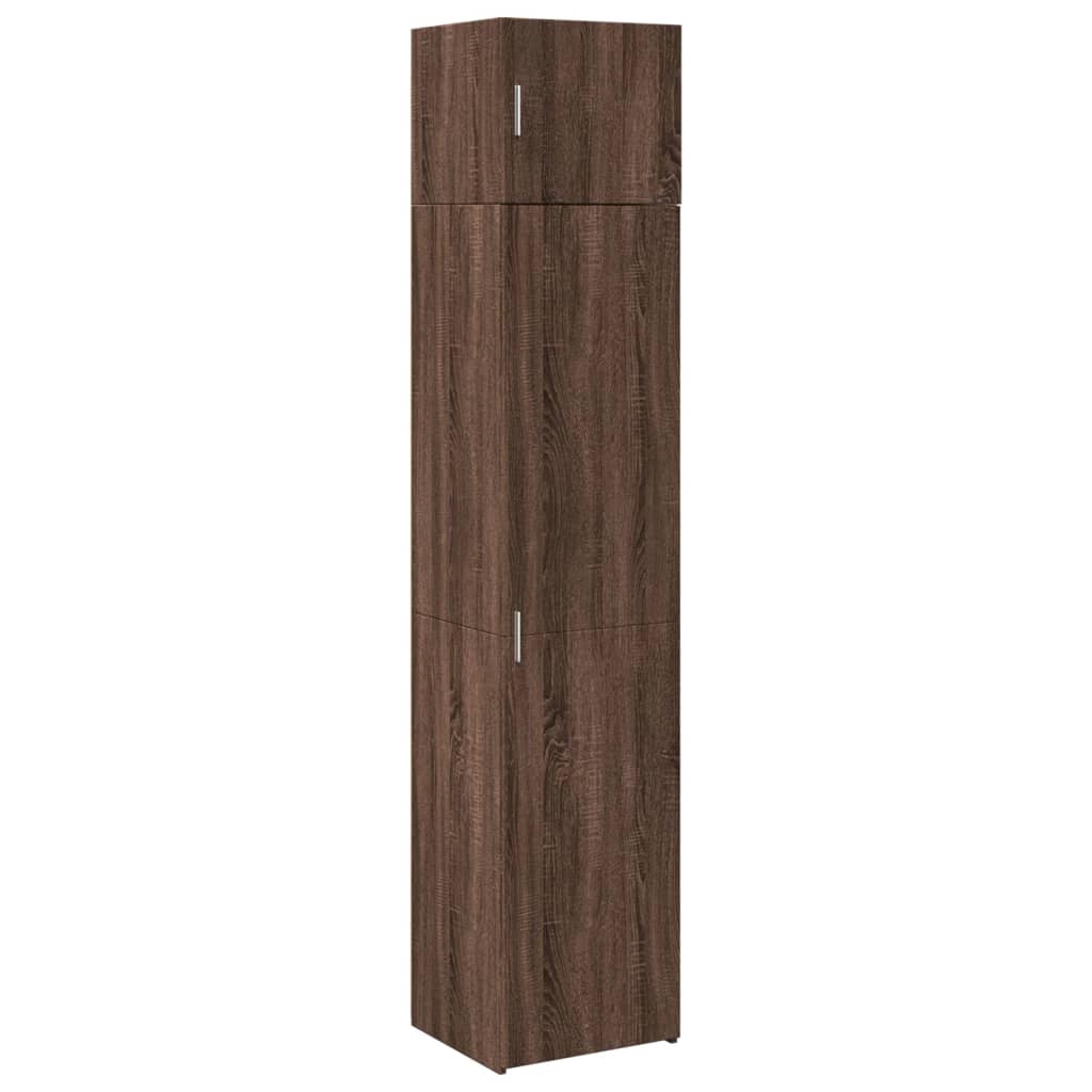 Slim Storage Cabinet Brown Oak 45x42.5x225 cm Engineered Wood