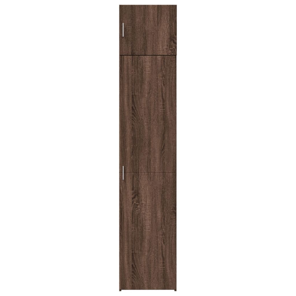 Slim Storage Cabinet Brown Oak 45x42.5x225 cm Engineered Wood