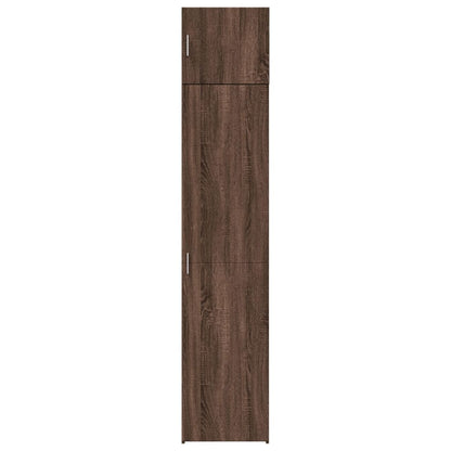 Slim Storage Cabinet Brown Oak 45x42.5x225 cm Engineered Wood