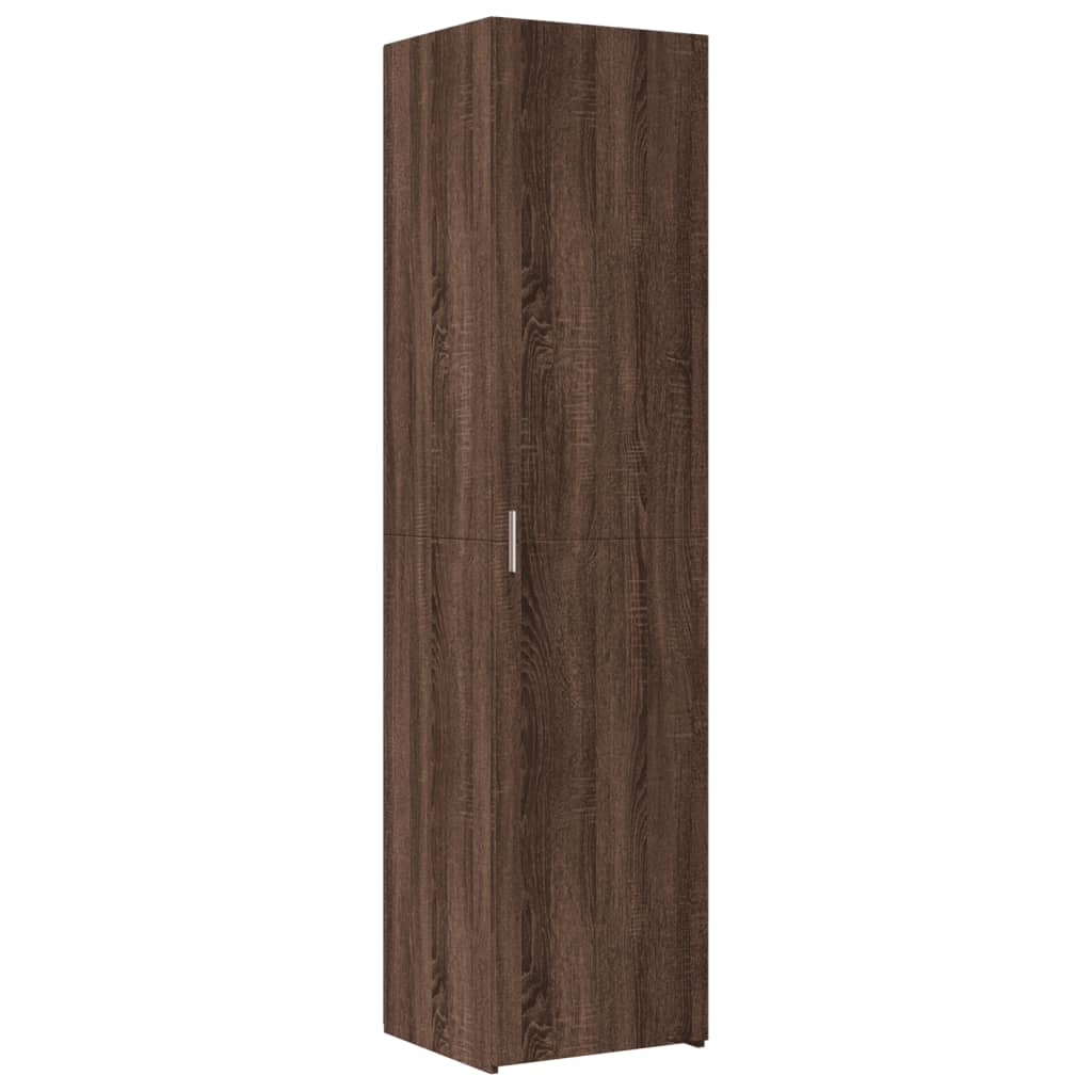 Slim Storage Cabinet Brown Oak 45x42.5x225 cm Engineered Wood