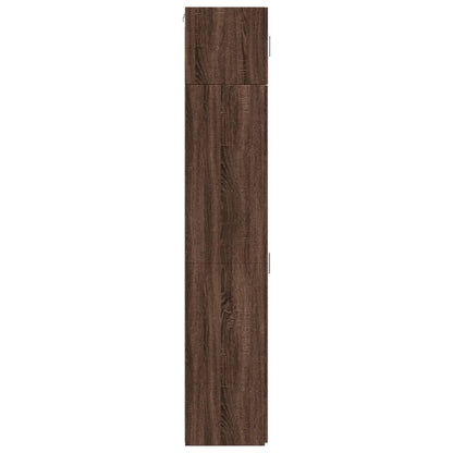 Slim Storage Cabinet Brown Oak 45x42.5x225 cm Engineered Wood