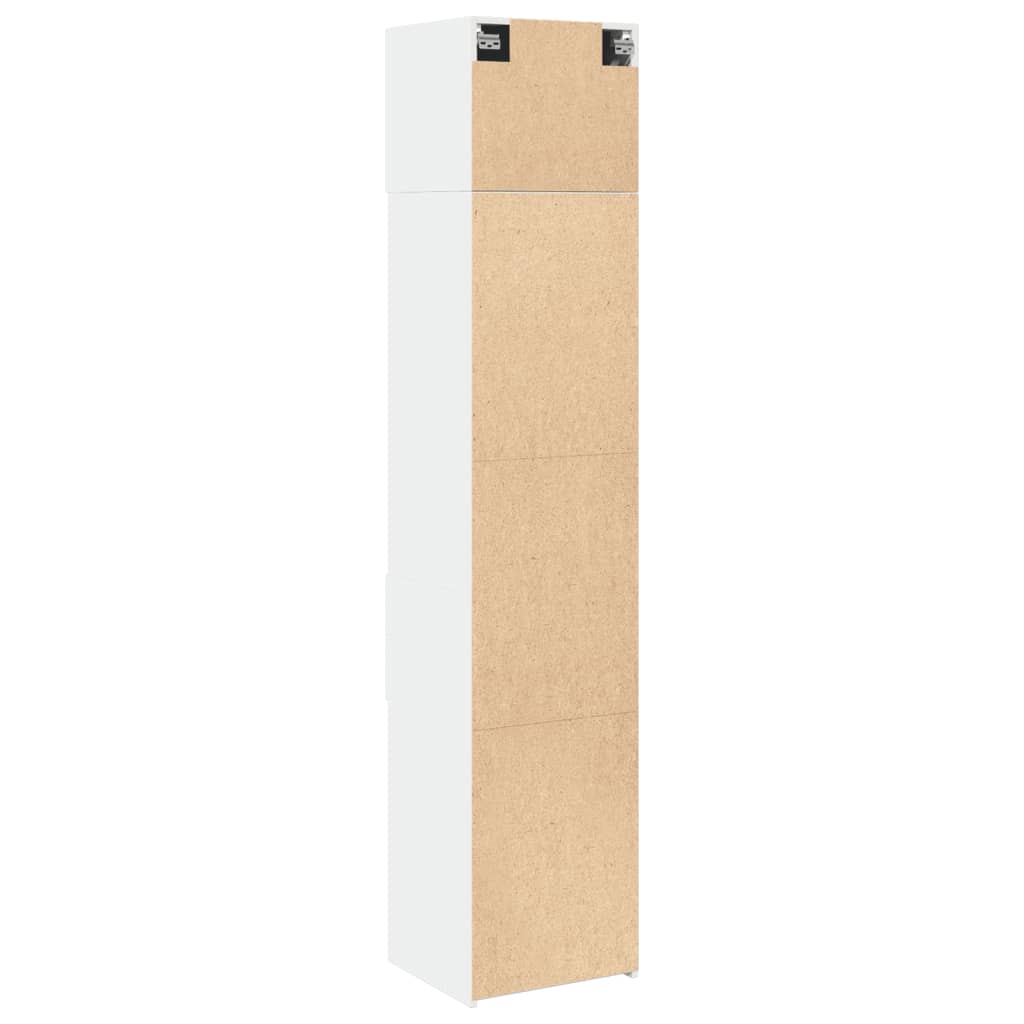 Slim Storage Cabinet White 45x42.5x225 cm Engineered Wood