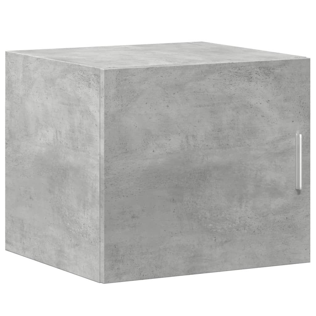 Slim Storage Cabinet Concrete Grey 45x42.5x225 cm Engineered Wood