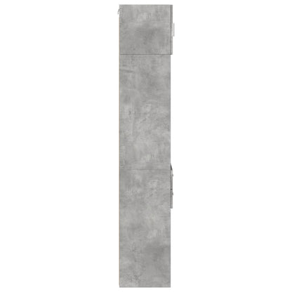 Slim Storage Cabinet Concrete Grey 45x42.5x225 cm Engineered Wood