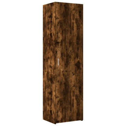 Slim Storage Cabinet Smoked Oak 50x42.5x225 cm Engineered Wood