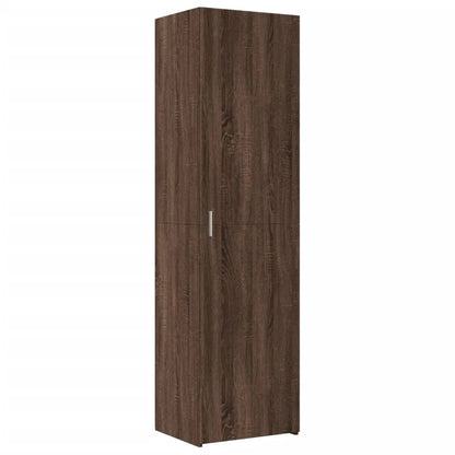 Slim Storage Cabinet Brown Oak 50x42.5x225 cm Engineered Wood