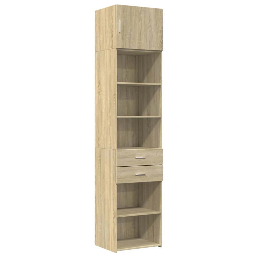 Slim Storage Cabinet Sonoma Oak 50x42.5x225 cm Engineered Wood