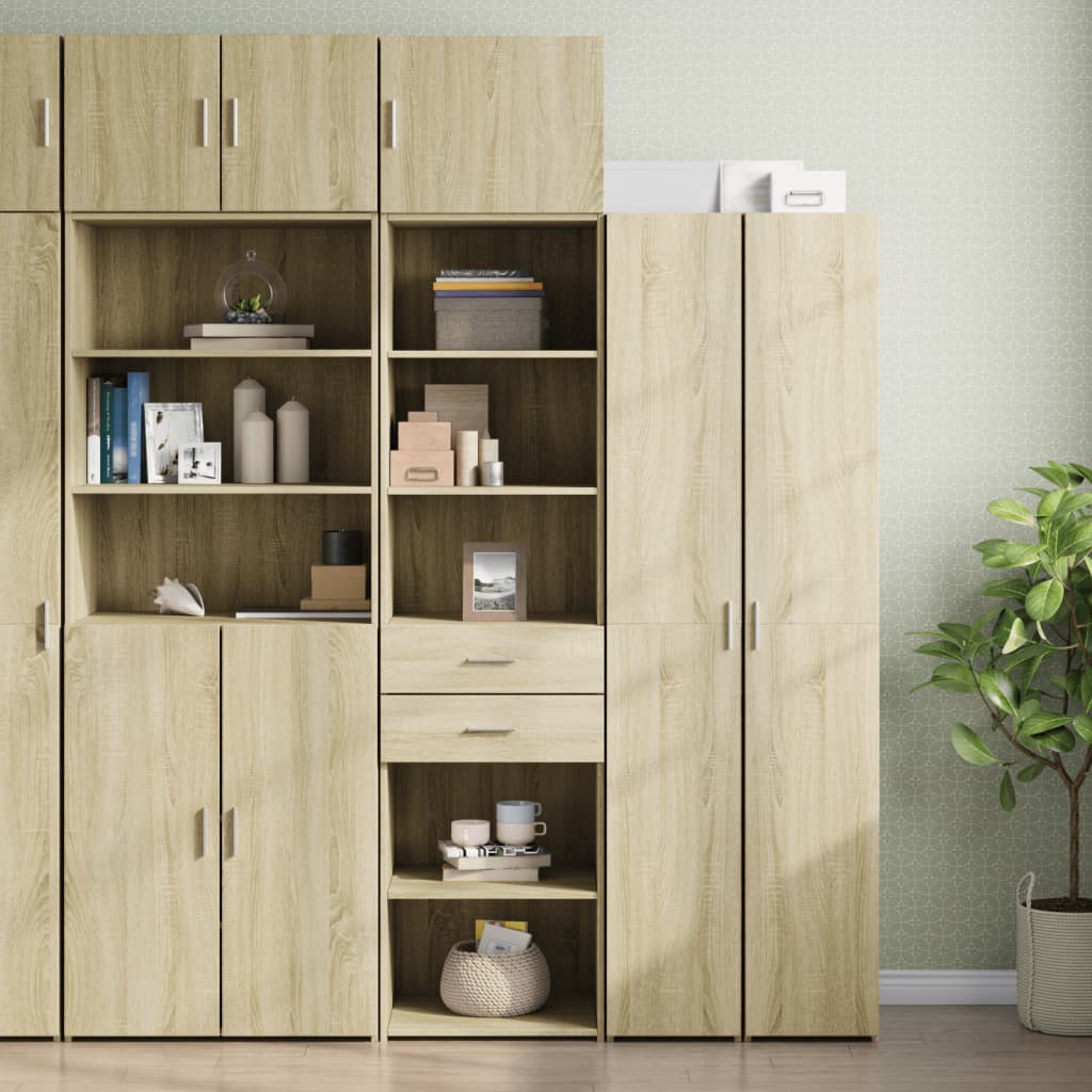 Slim Storage Cabinet Sonoma Oak 50x42.5x225 cm Engineered Wood