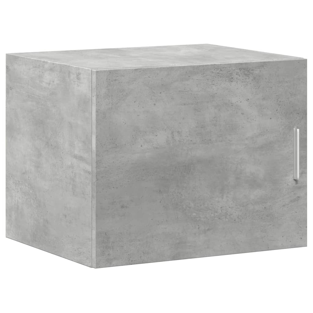 Slim Storage Cabinet Concrete Grey 50x42.5x225 cm Engineered Wood