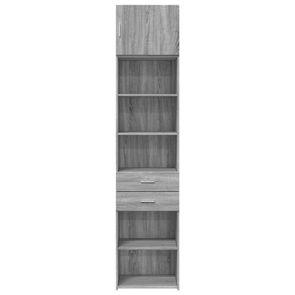 Slim Storage Cabinet Grey Sonoma 50x42.5x225 cm Engineered Wood