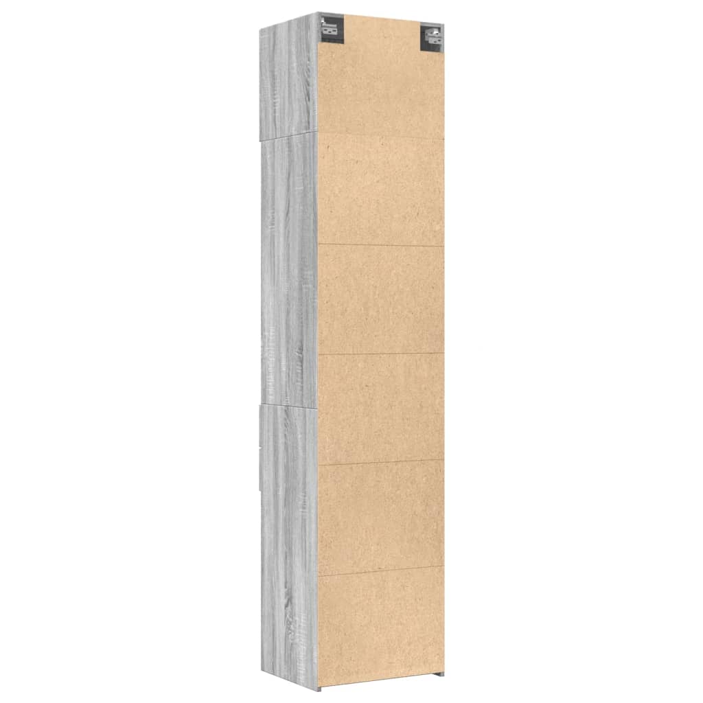 Slim Storage Cabinet Grey Sonoma 50x42.5x225 cm Engineered Wood