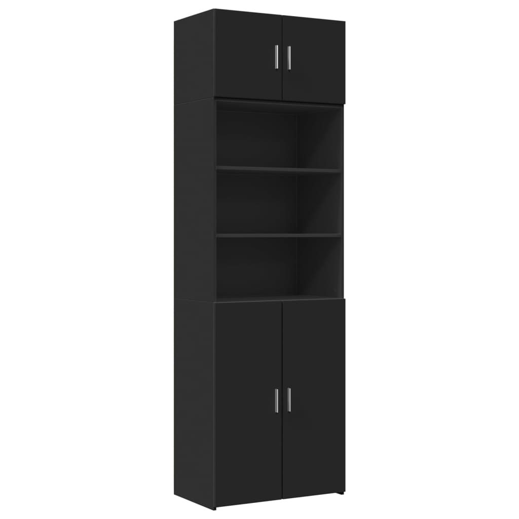 Storage Cabinet Black 70x42.5x225 cm Engineered Wood