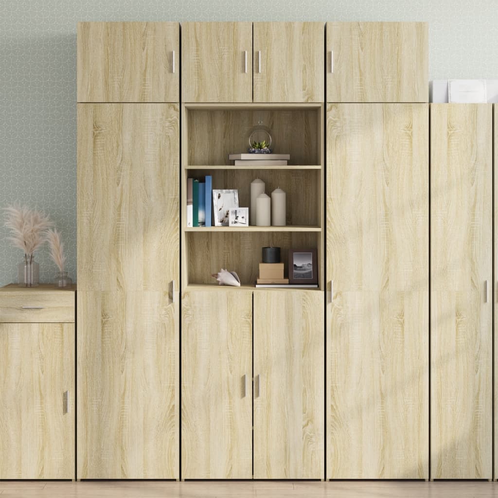 Storage Cabinet Sonoma Oak 70x42.5x225 cm Engineered Wood