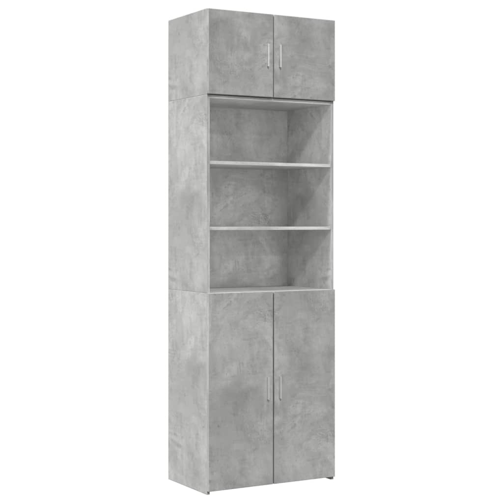 Storage Cabinet Concrete Grey 70x42.5x225 cm Engineered Wood